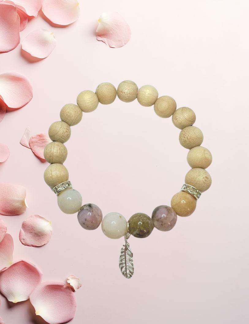 Magdalene Rose Energy Infused Crystal Diffuser Bracelet - Sacred Earth