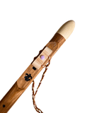 F ~ Gemstone Native American Style Flute Made from English Character Brown Oak