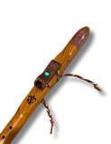 High Bb ~ Gemstone Native American Style Flute Made from Flute made from English Yew and English Character Brown Oak