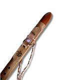 A ~ Gemstone Native American Style Flute Made from London Plane / Lacewood