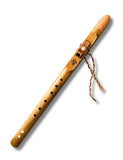 F# ~ 432 Hz Rose Quartz Gemstone English Brown Oak Native American Style Flute