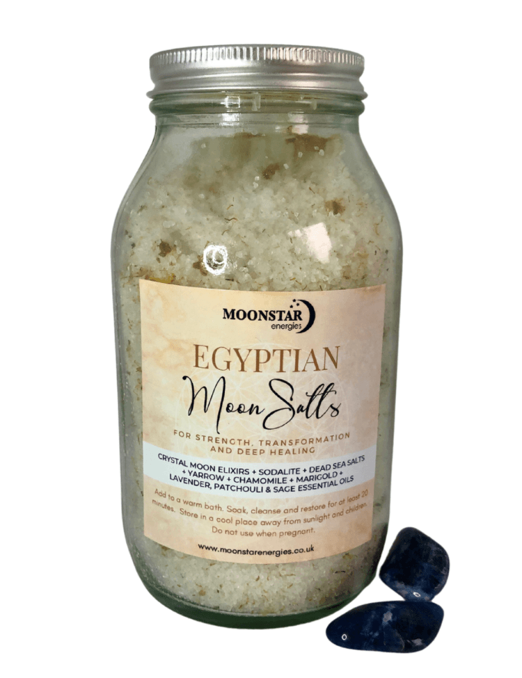 Egyptian Moon Salts - Crystal infused bath salts for deep healing and transformation - Sacred Earth